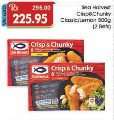 Sea Harvest Crisp & Chunky Classic/ Lemon 500g (2 Refs)
