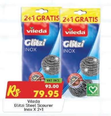 Vileda Glitzi Steel Scourer Inox X 2+1