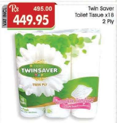Twin Saver Toilet Tissue x18