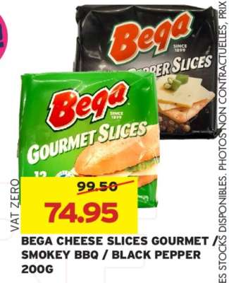 BEGA CHEESE SLICES GOURMET / SMOKEY BBQ / BLACK PEPPER