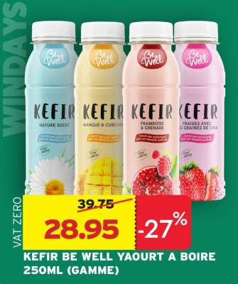 KEFIR BE WELL YAOURT A BOIRE 250ML (GAMME)