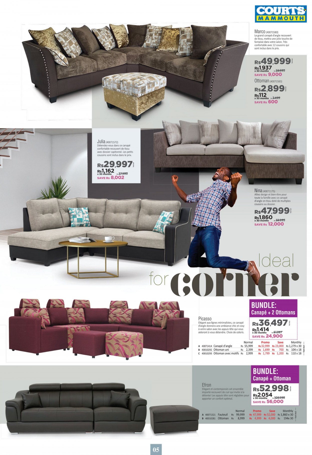 Courts Mammouth Catalogue - 1.11.2022 - 12.01.2023 - Sales products - ottoman. Page 5.