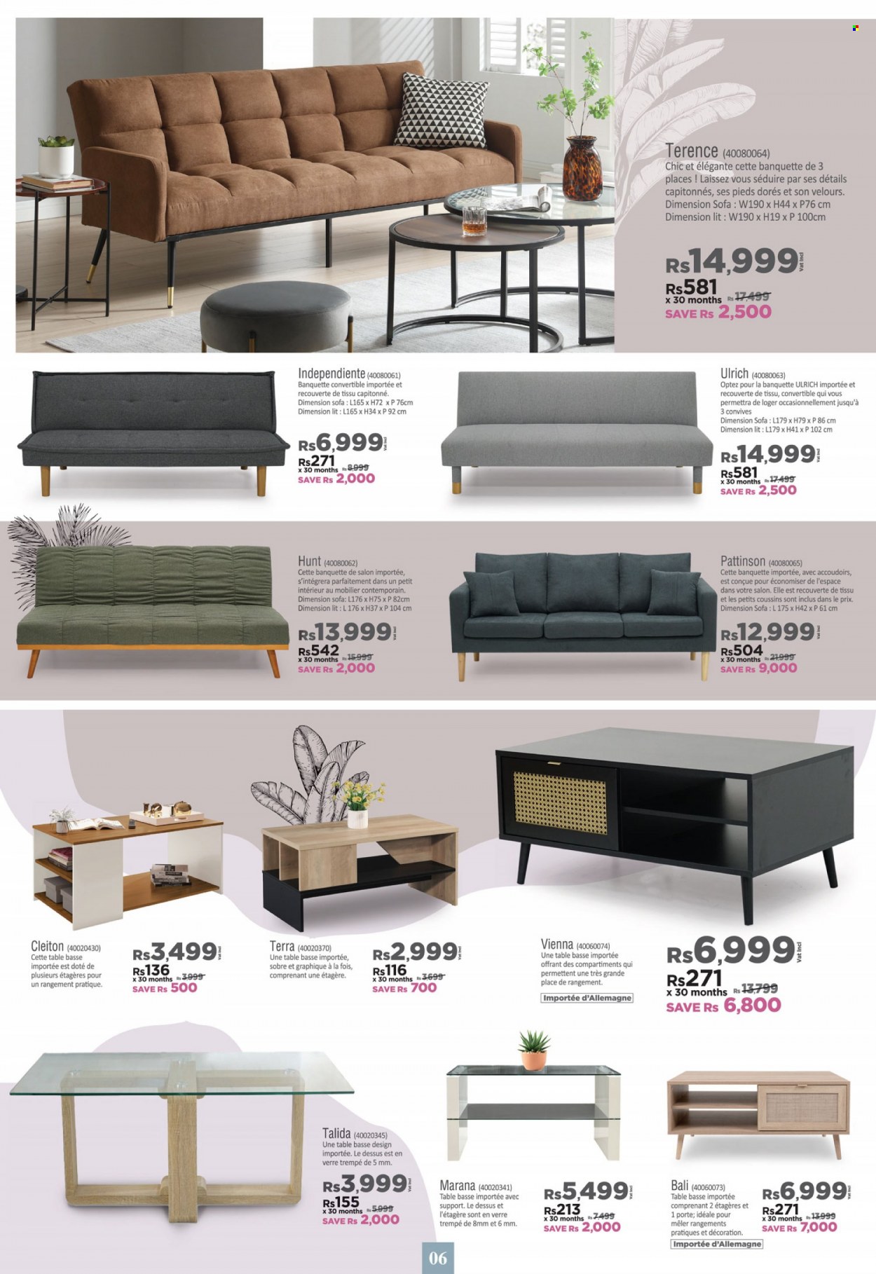 Courts Mammouth Catalogue - 1.11.2022 - 12.01.2023 - Sales products - table, sofa. Page 6.