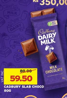 CADBURY SLAB CHOCO 80G