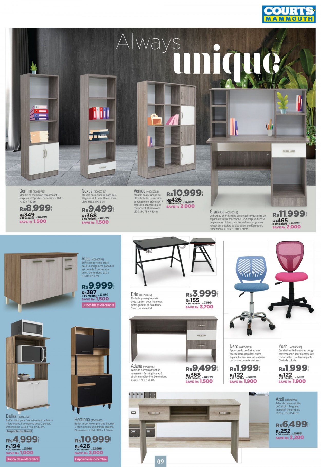 Courts Mammouth Catalogue - 1.11.2022 - 12.01.2023 - Sales products - table. Page 9.