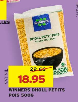 WINNERS DHOLL PETITS POIS 500G