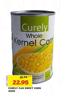 CURELY CAN SWEET CORN 400G
