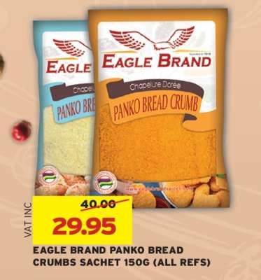 EAGLE BRAND PANKO BREAD CRUMBS SACHET 150G (ALL REFS)