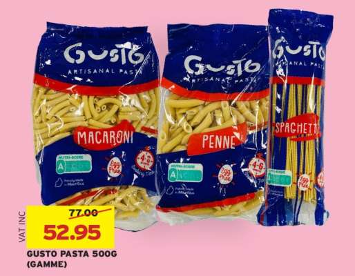 GUSTO PASTA 500G (GAMME)