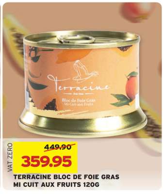 TERRACINE BLOC DE FOIE GRAS MI CUIT AUX FRUITS 120G