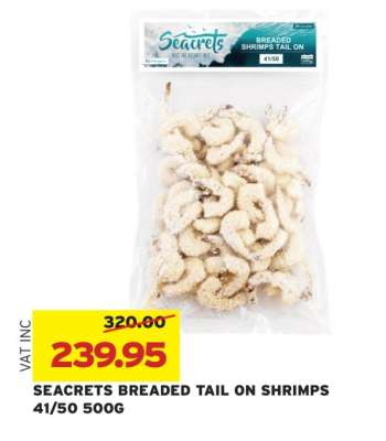 SEACRETS BREADED TAIL ON SHRIMPS