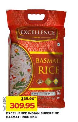 EXCELLENCE INDIAN SUPERFINE BASMATI RICE 5KG