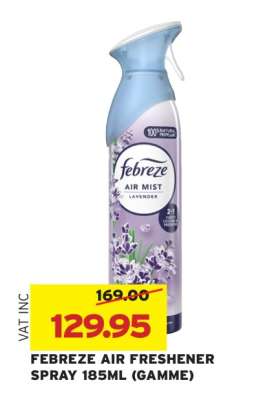 FEBREZE AIR FRESHENER SPRAY 185ML (GAMME)