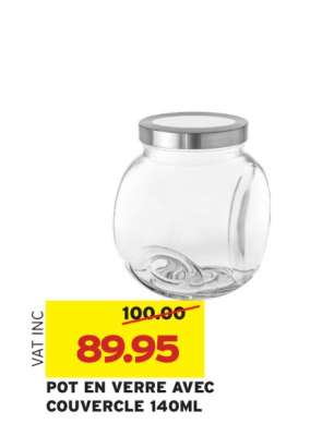 POT EN VERRE AVEC COUVERCLE 140ML