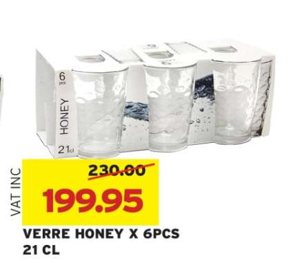 VERRE HONEY X 6PCS