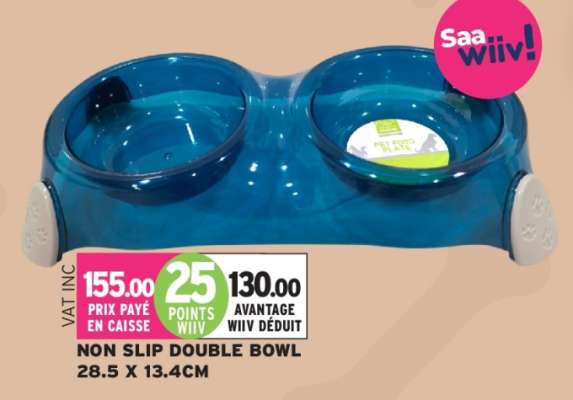 NON SLIP DOUBLE BOWL