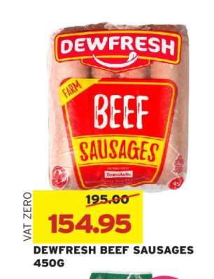 DEWFRESH BEEF SAUSAGES