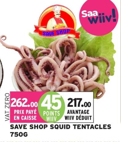 SAVE SHOP SQUID TENTACLES 750G