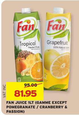 FAN JUICE 1LT (GAMME EXCEPT POMEGRANATE/CRANBERRY/PASSION)