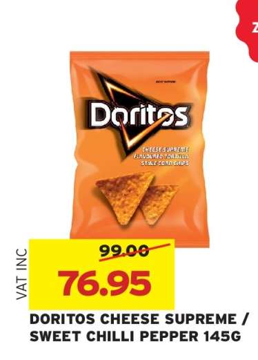 DORITOS CHEESE SUPREME / SWEET CHILLI PEPPER 145G