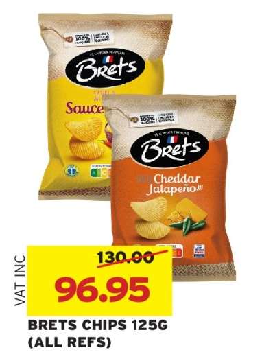 Brets Chips 125g (All Refs)