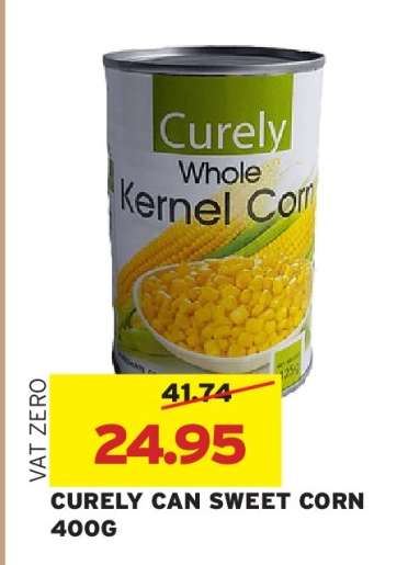 CURELY CAN SWEET CORN 400G