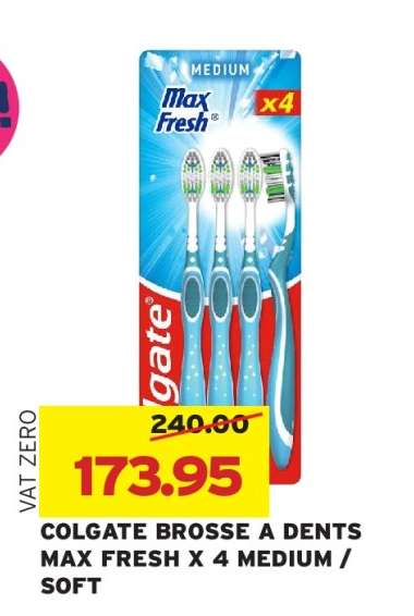 COLGATE BROSSE A DENTS MAX FRESH X 4 MEDIUM / SOFT
