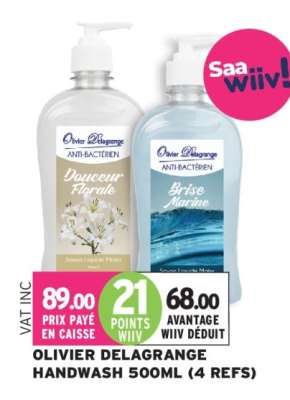 OLIVIER DELAGRANGE HANDWASH 500ML (4 REFS)