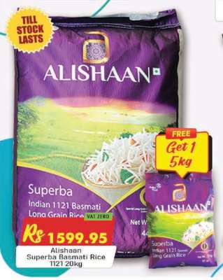 Alishaan Superba Basmati Rice 1121 20kg