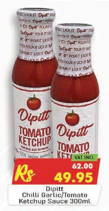 Dipitt Chilli Garlic/Tomato Ketchup Sauce 300ml