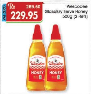 Wescobee Glass/Ezy Serve Honey