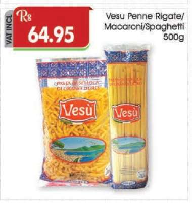 Vesu Penne Rigate/Macaroni/Spaghetti 500g