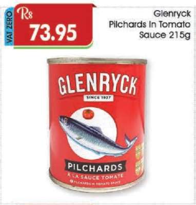 Glenryck Pilchards In Tomato Sauce 215g