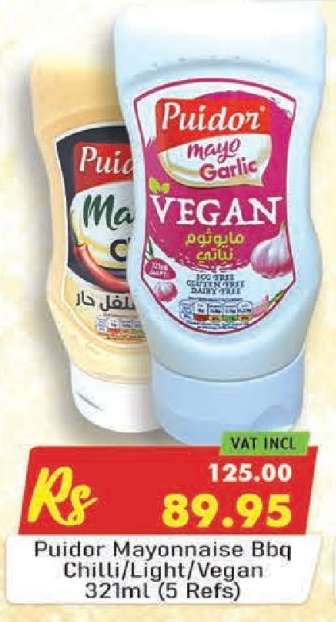 Puidor Mayonnaise Bbq Chilli/Light/Vegan