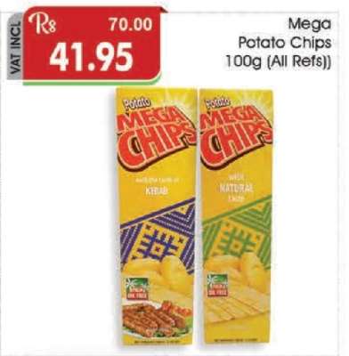 Mega Potato Chips 100g (All Refs)