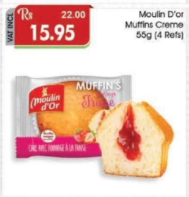Moulin D'Or Muffins Creme 55g (4 Refs)