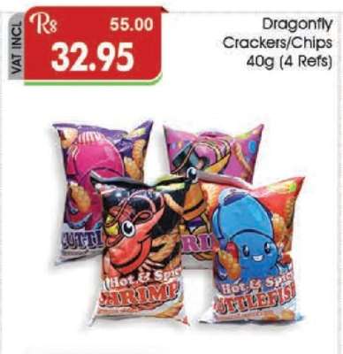 Dragonfly Crackers/Chips 40g (4 Refs)