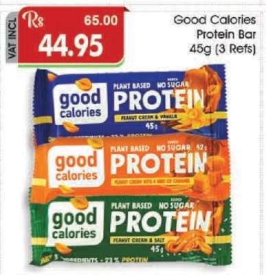 Good Calories Protein Bar 45g (3 Refs)