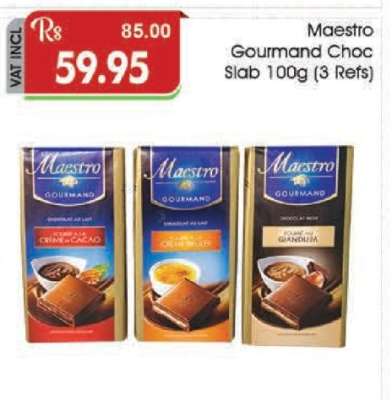 Maestro Gourmand Choc Slab 100g (3 Refs)