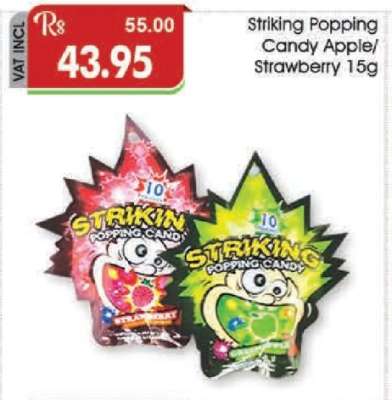 Striking Popping Candy Apple/Strawberry 15g