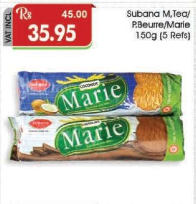 Subana M, Tea/ P. Beurre/ Marie