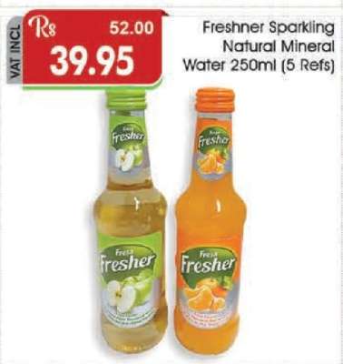 Freshner Sparkling Natural Mineral Water 250ml (5 Refs)