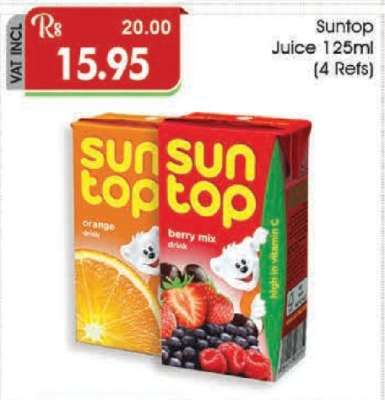 Suntop Juice 125ml (4 Refs)