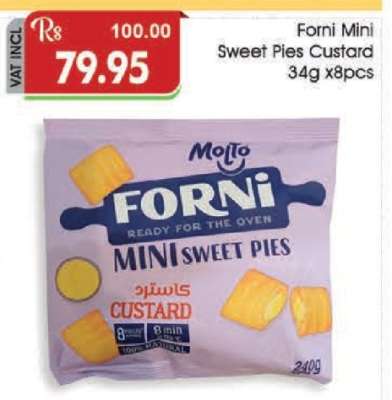 Forni Mini Sweet Pies Custard 34g x8pcs