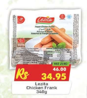 Lezita Chicken Frank 340g