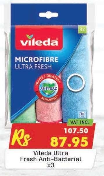 Vileda Ultra Fresh Anti-Bacterial x3