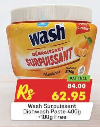 Wash Surpuissant Dishwash Paste 400g +100g Free