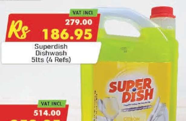 Superdish Dishwash 5lts (4 Refs)