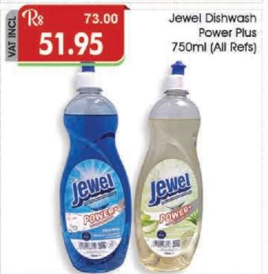 Jewel Dishwash Power Plus 750ml (All Refs)