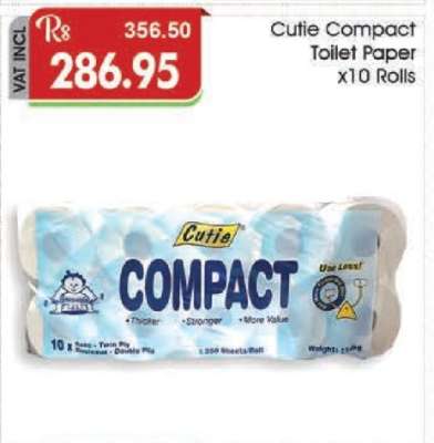 Cutie Compact Toilet Paper x10 Rolls